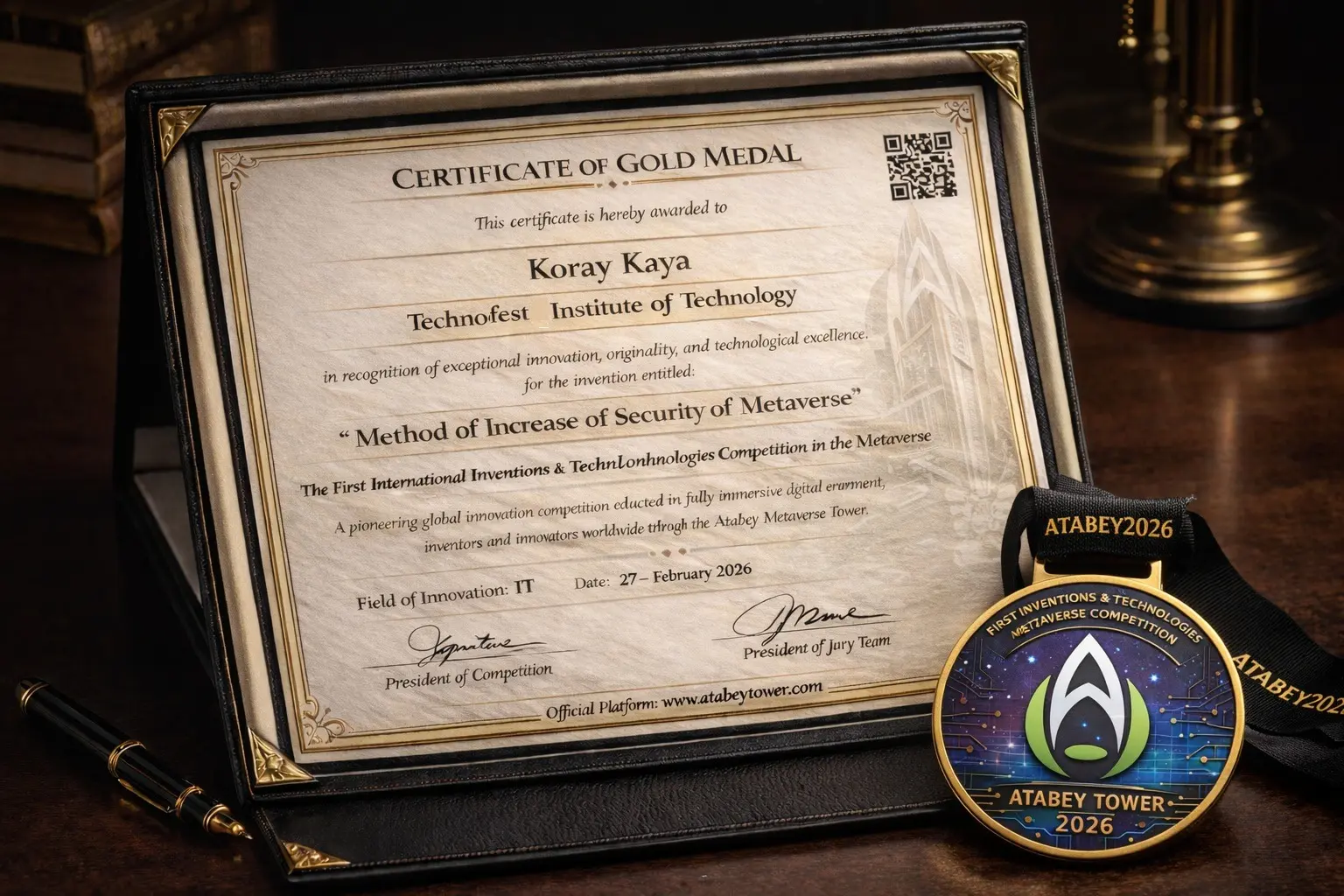 Certificate and Medal Sample